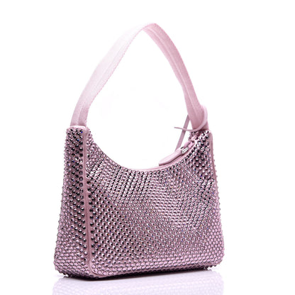 Prada Satin Crystal Mini Re-Edition 2000 Bag Alabastro 3 of 9
