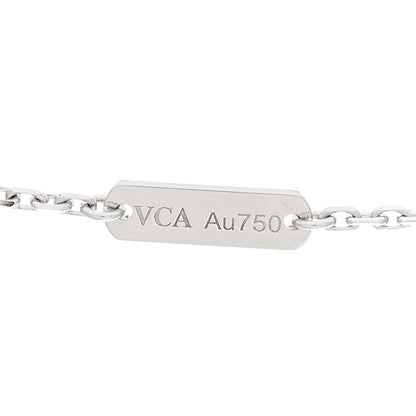 Van Cleef & Arpels 18K White Gold Mother Of Pearl Vintage Alhambra Pendant Necklace 4 of 5