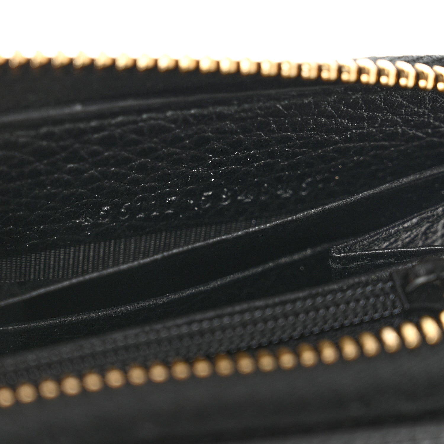 Gucci Dollar Calfskin GG Marmont Zip Around Wallet Black 7 of 7
