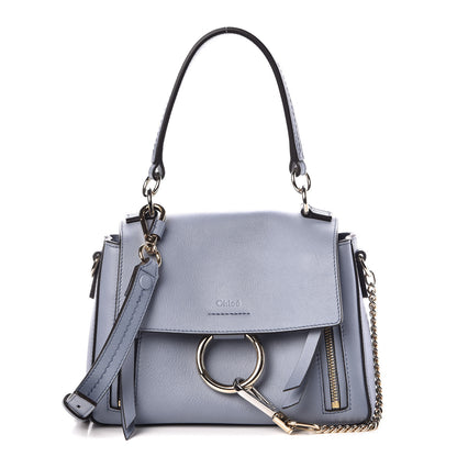 Chloe Calfskin Mini Faye Day Shoulder Bag Washed Blue 1 of 10