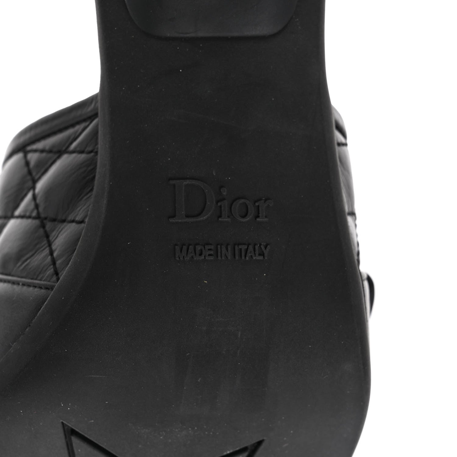Christian Dior Calfskin Cannage Quilted Dio(r)evolution 80mm Slide Sandals 37 Black 8 of 9