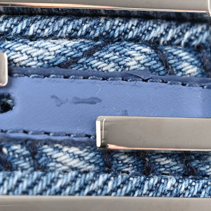 Fendi Denim Jacquard FF Womens Fendi Feel Buckled Slide Sandals 37 Blue 15 of 15