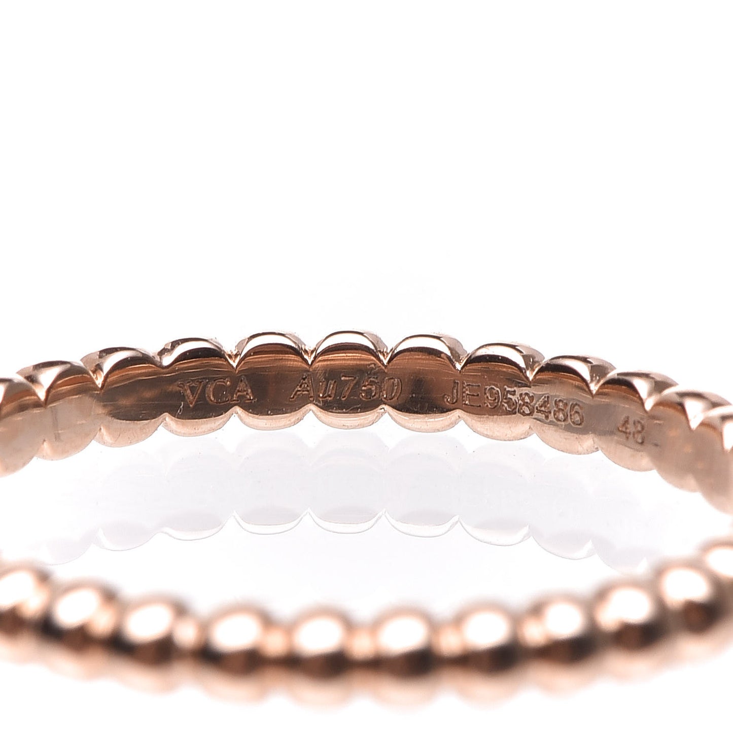 18K Rose Gold Small Perlee Ring 48 4.5