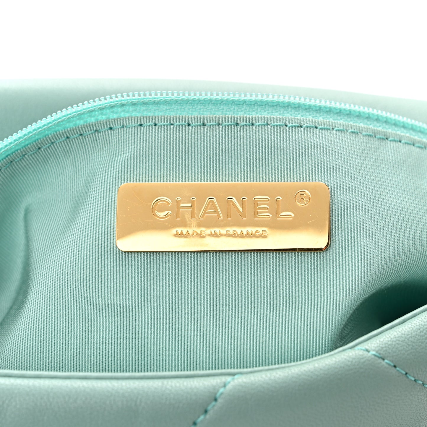 Lambskin Quilted Medium Chanel 19 Flap Light Green