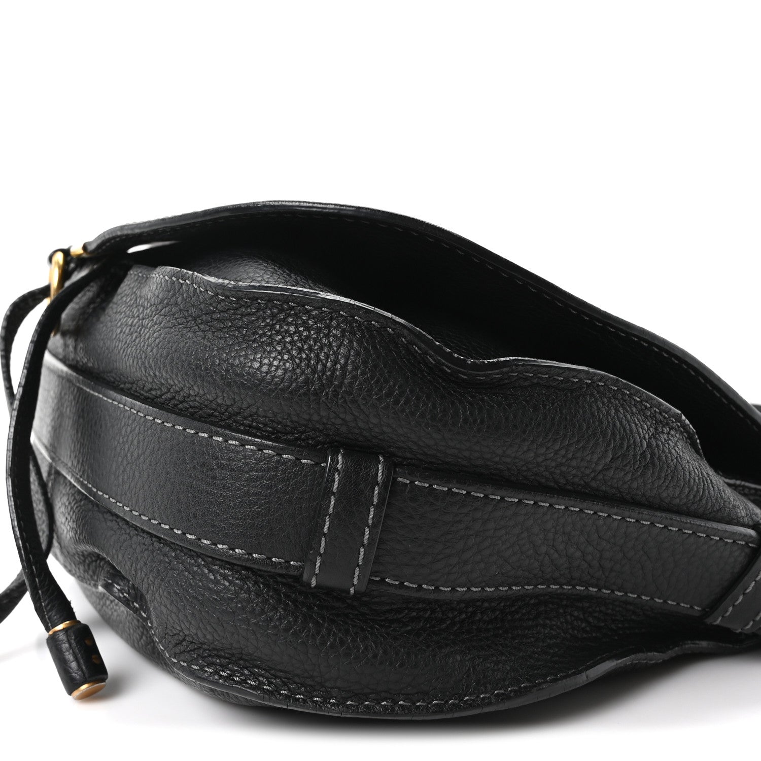 Chloe Grained Calfskin Medium Marcie Saddle Bag Black 10 of 10