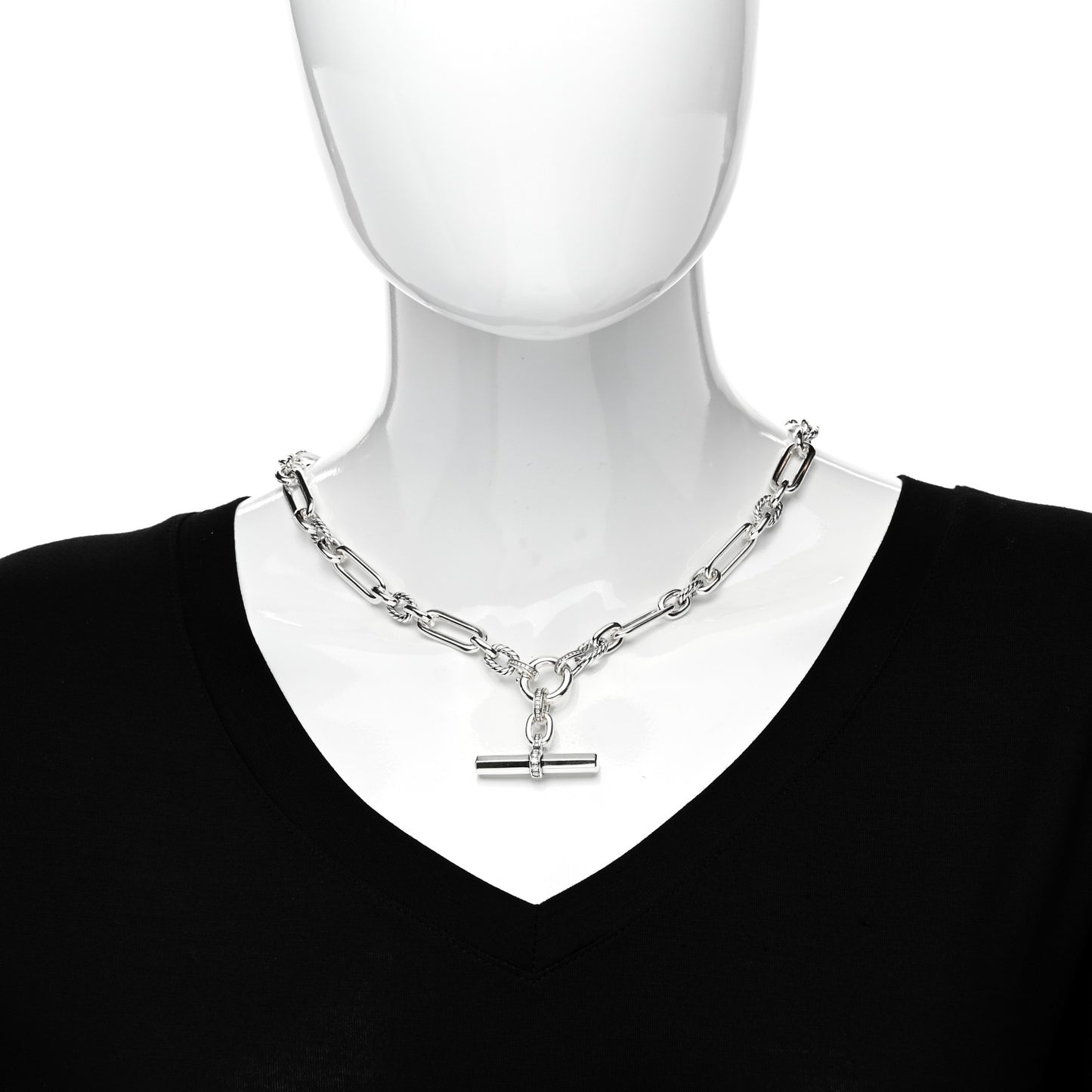 Sterling Silver Diamond Lexington Chain Necklace