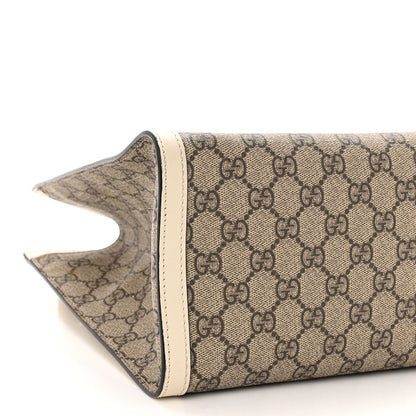 Gucci GG Supreme Monogram Medium Padlock Tote White 9 of 14