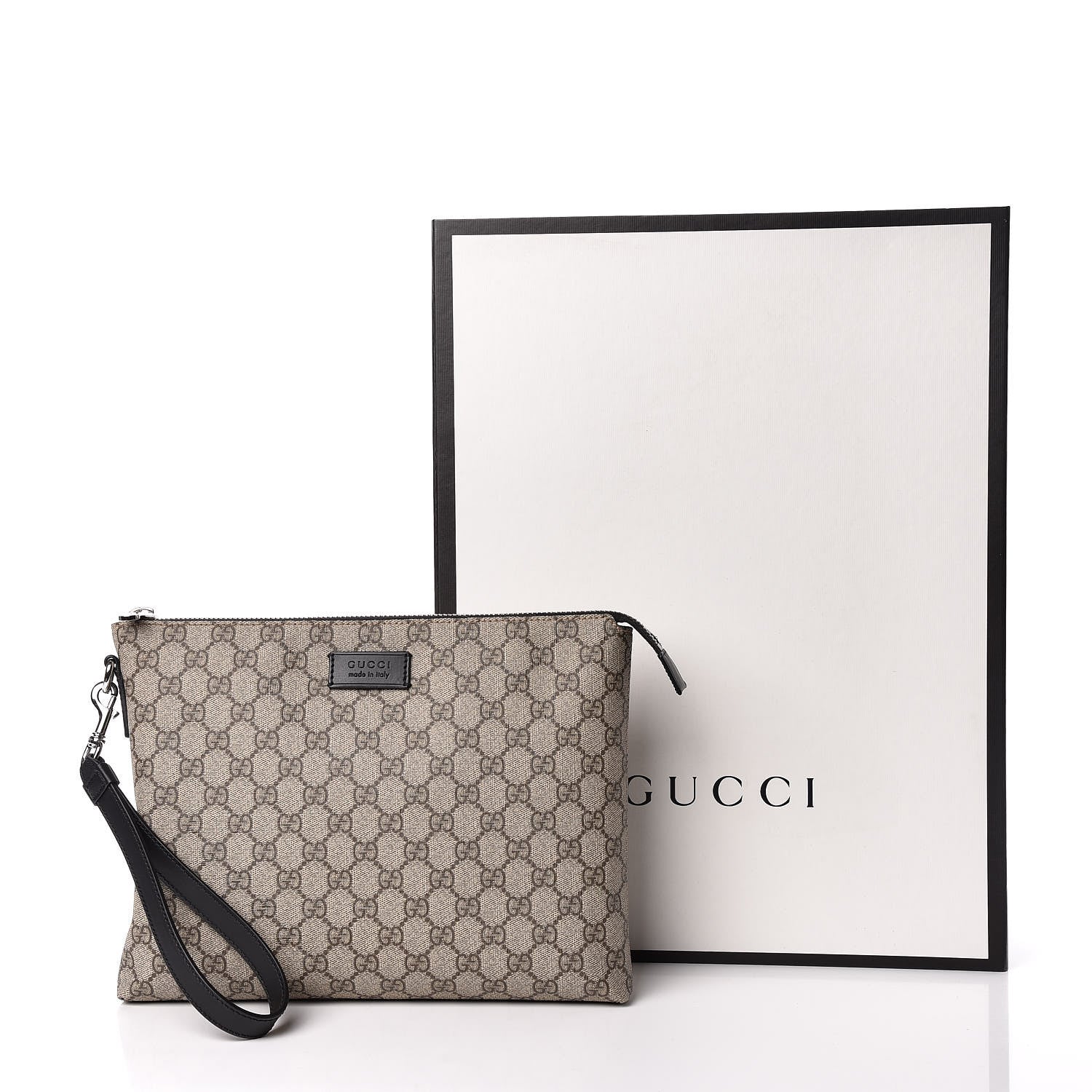 Gucci GG Supreme Monogram Mens Wristlet Black 12 of 12