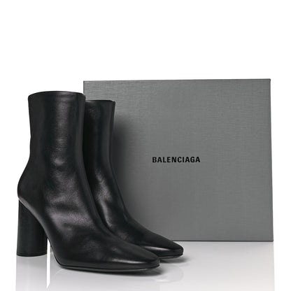 Balenciaga Shiny Sheepskin 20mm Oval Booties 40 Black 8 of 8