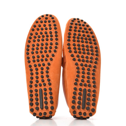 Louis Vuitton Suede Calfskin Mens Hockenheim Moccasin Loafers 9 Orange 6 of 9
