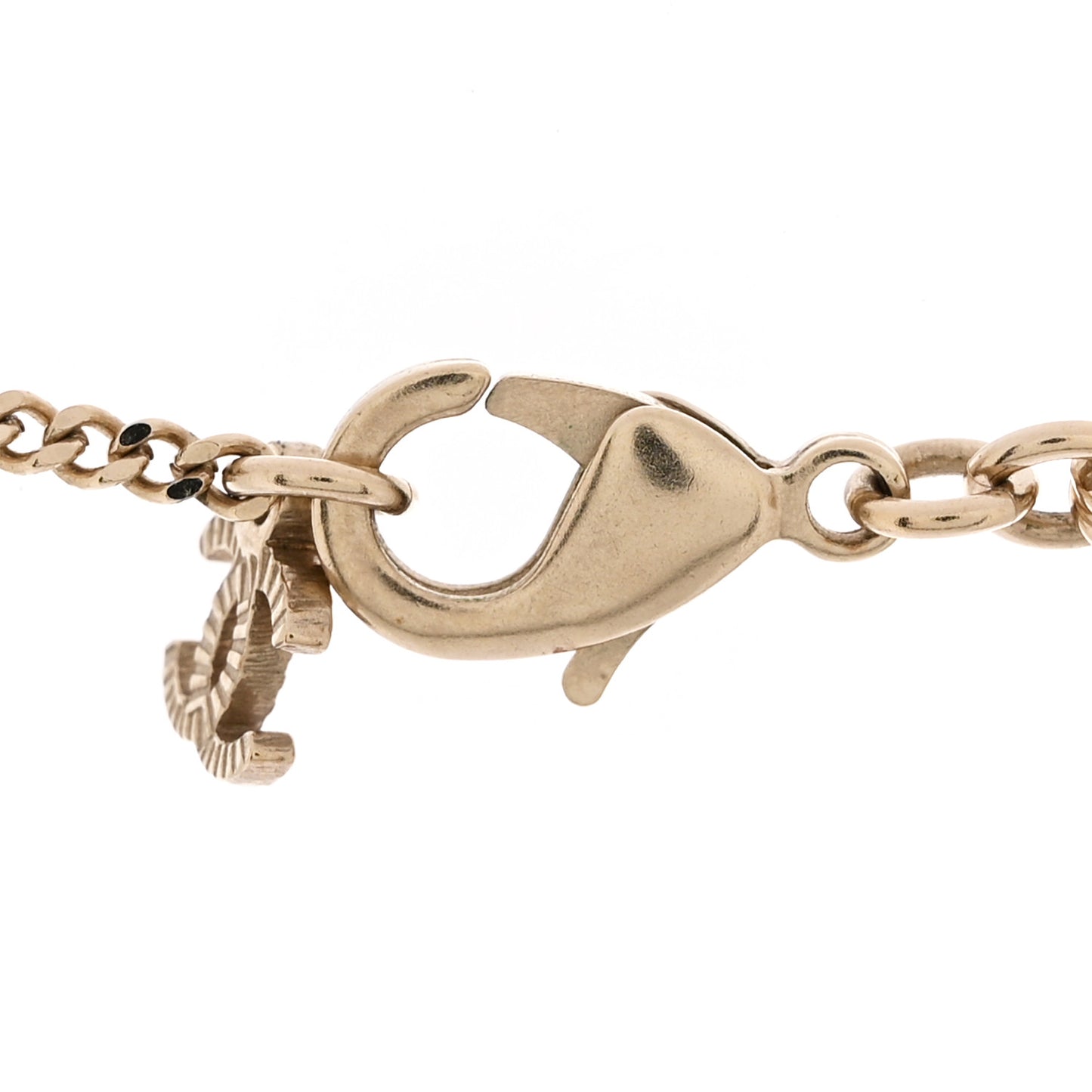 Crystal CC Multi Strand Chain Necklace Gold
