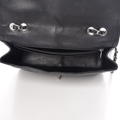 Chanel Caviar Quilted Jumbo Single Flap Black 5 of 9