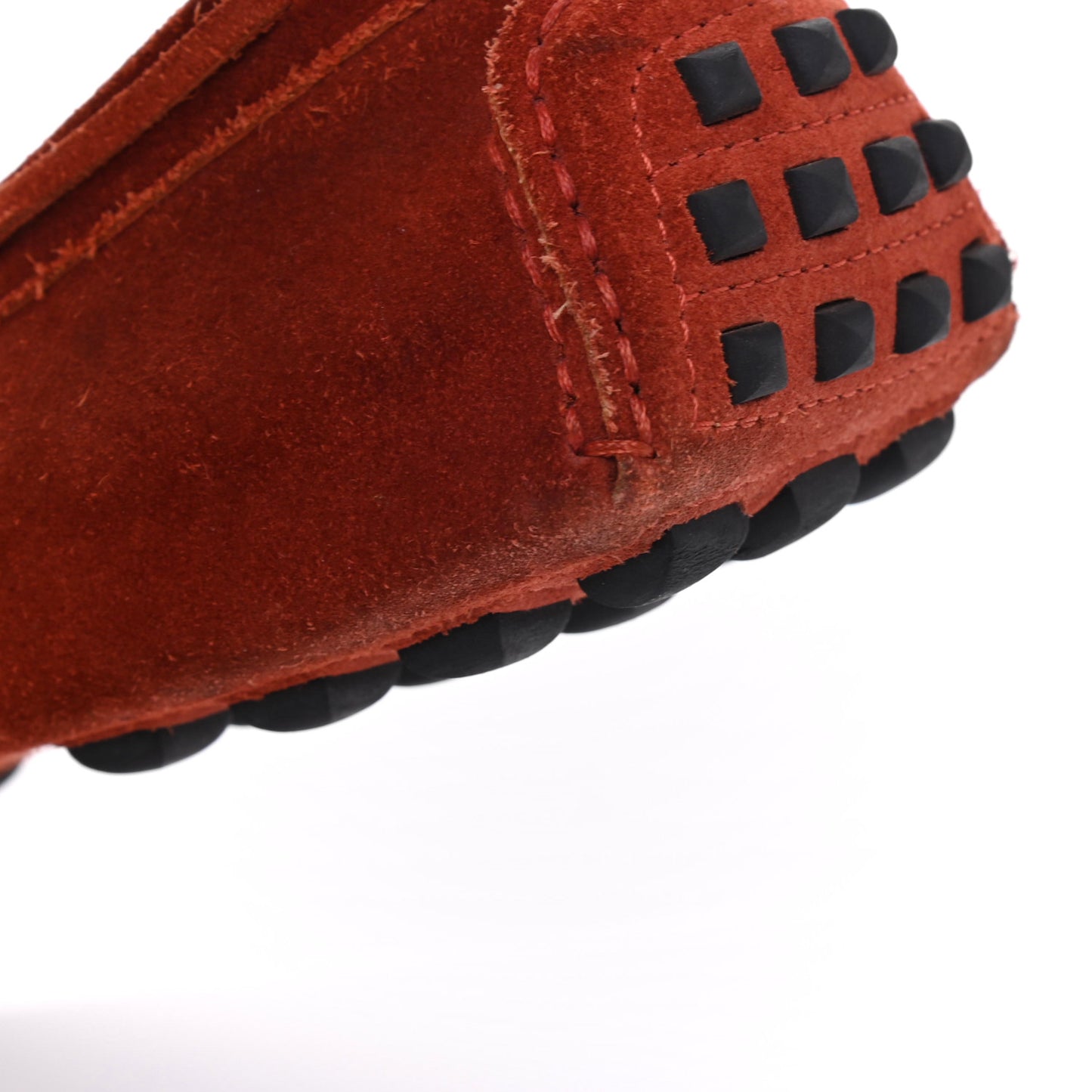 Suede Irving Moccasin Loafers 43 Rouge