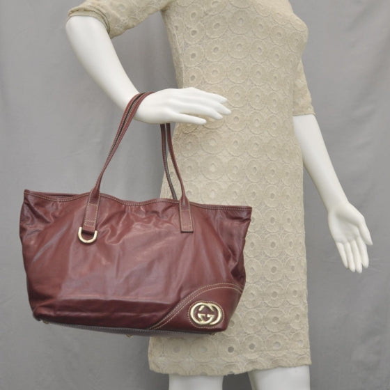Leather New Britt Tote Red