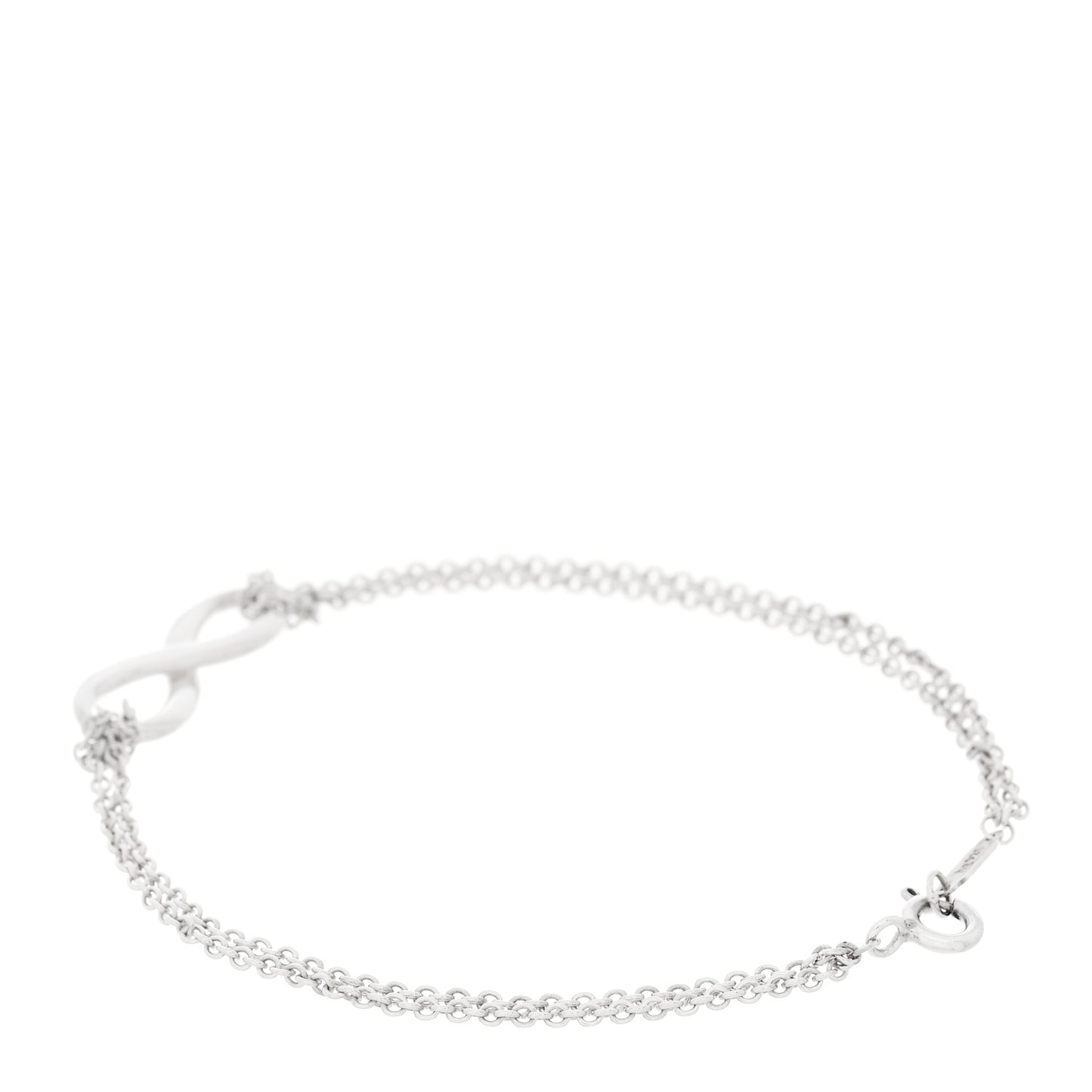 Sterling Silver Infinity Double Chain Bracelet