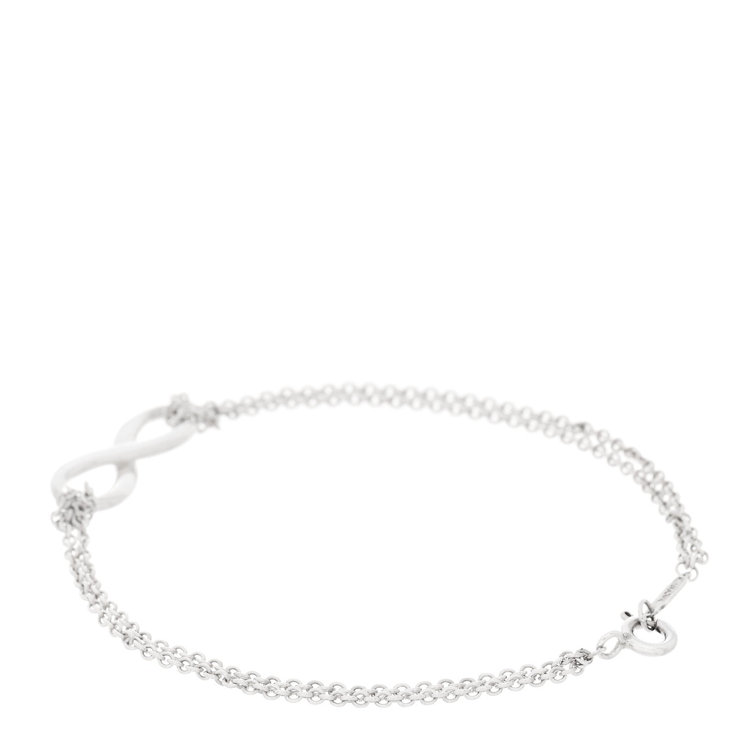 Tiffany Sterling Silver Infinity Double Chain Bracelet 2 of 4