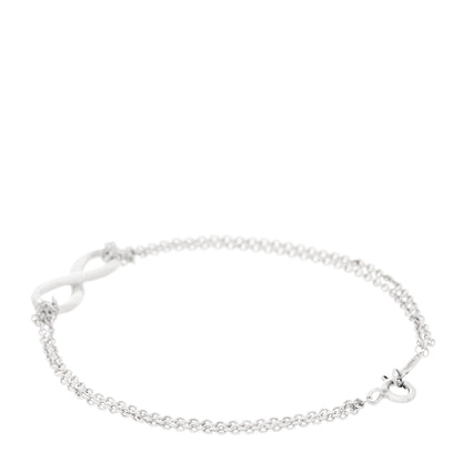 Tiffany Sterling Silver Infinity Double Chain Bracelet 2 of 4