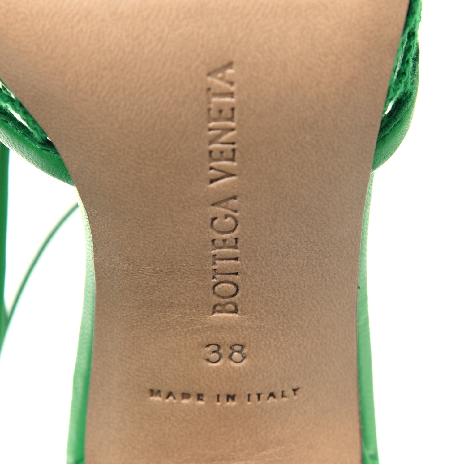 Bottega Veneta Mesh Nappa Stretch Ankle Tie 90mm Sandals 38 Grass 6 of 6