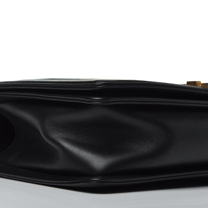 Chanel Calfskin Caviar Suede Chevron New Medium Boy Flap Black 8 of 9