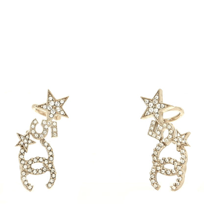 Chanel Crystal Star 5 CC Earrings Gold 1 of 4