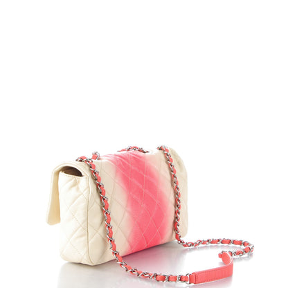 Chanel Caviar Quilted Ombre Medium Single Flap White Rose Pink 3 of 8