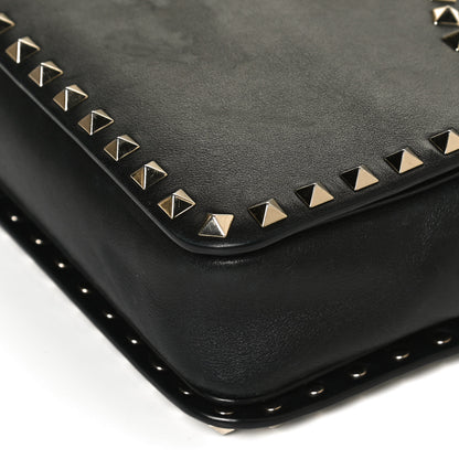 Valentino Garavani Vitello Rockstud Flip Lock Camera Crossbody Bag Black 11 of 12