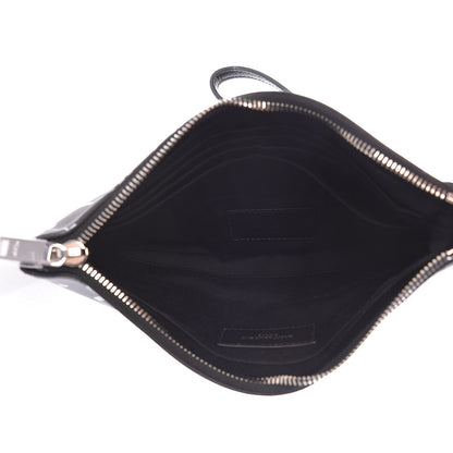 Saint Laurent Calfskin Musical Notes Zip Pouch Black 5 of 8