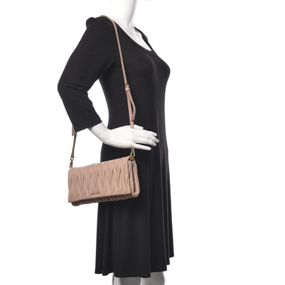 Miu Miu Nappa Matelasse Clutch Cammeo 2 of 10
