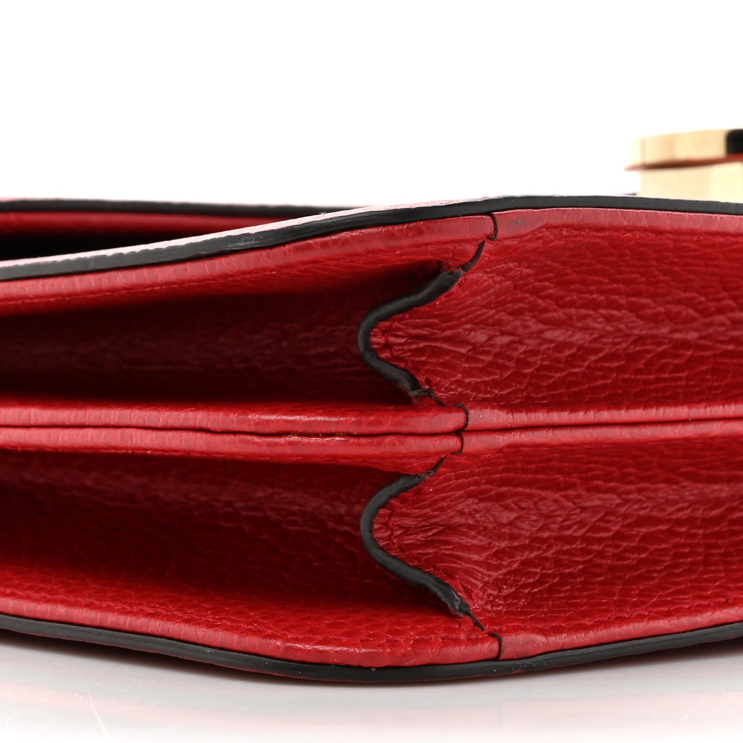 Gucci Dollar Calfskin Interlocking G Shoulder Bag Red 10 of 12