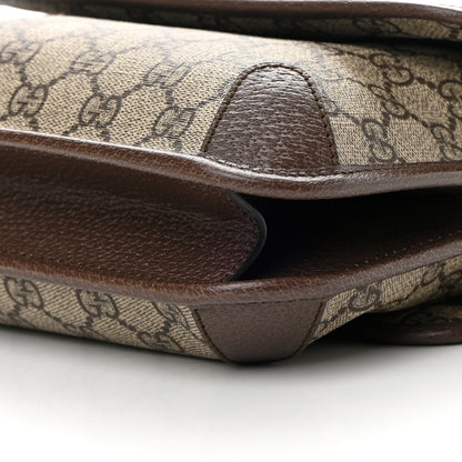 Gucci GG Supreme Monogram Web Small Neo Vintage Double Flap Messenger Bag Beige New Acero 12 of 13