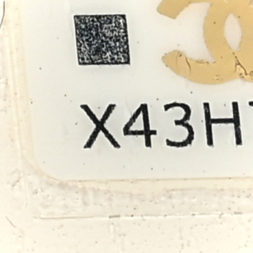 Lambskin Quilted Book Card Holder on Chain Black