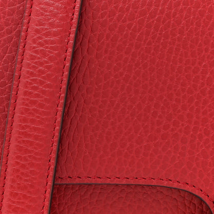 Gucci Dollar Calfskin Interlocking G Top Handle Shoulder Bag Red 9 of 18