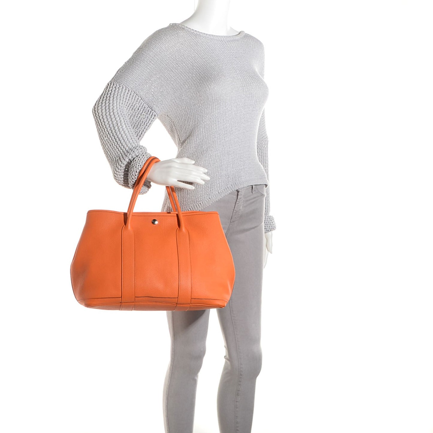 Veau Negonda Garden Party Tote MM 36 Orange