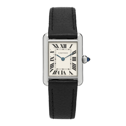 Cartier Stainless Steel Calfskin 22mm Must de Cartier Tank Quartz Watch 1 of 5