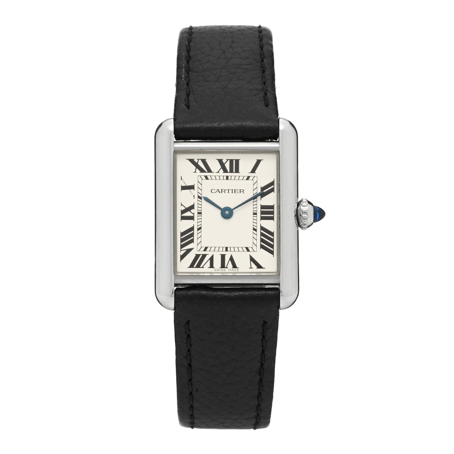 Stainless Steel Calfskin 22mm Must de Cartier Tank Quartz Watch