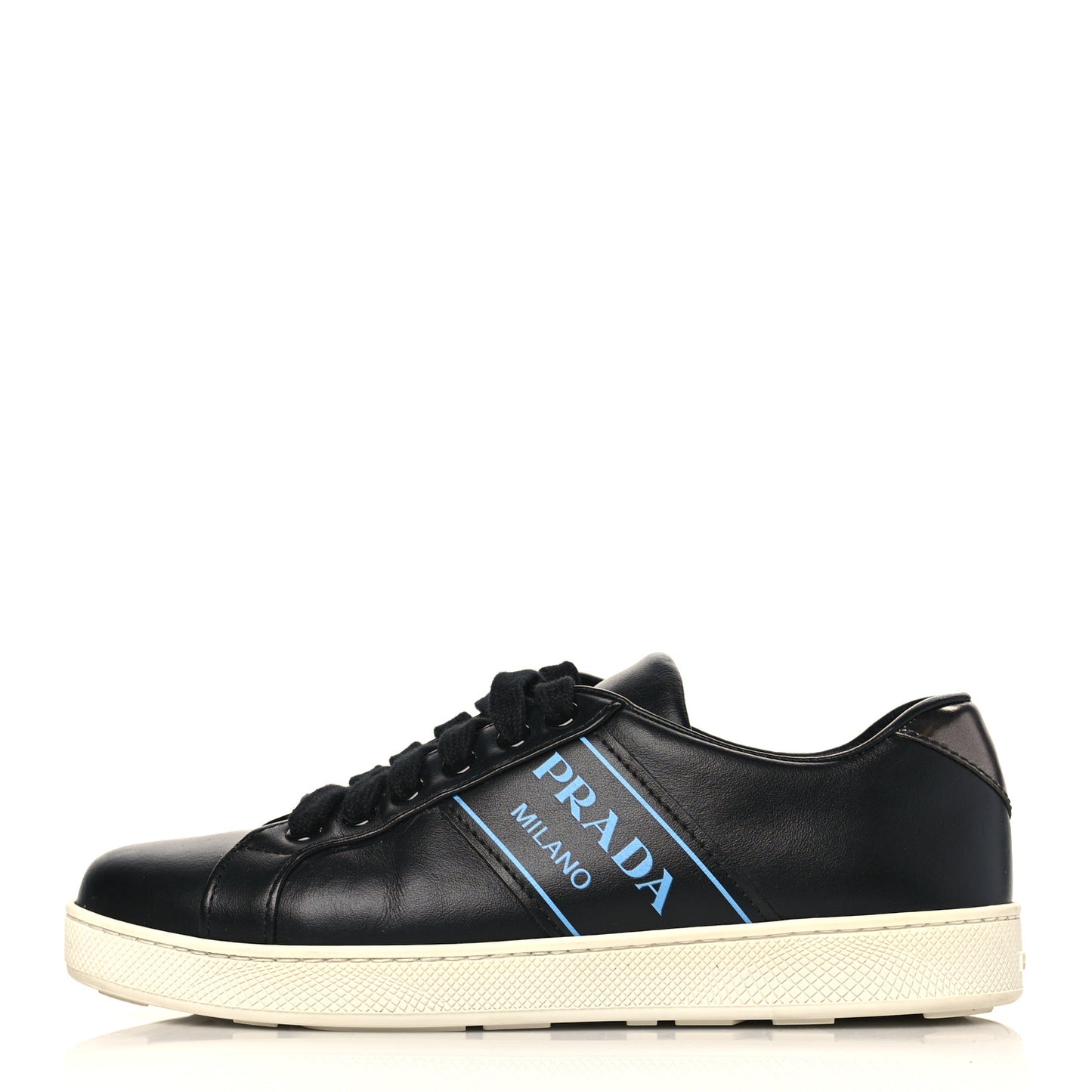 Calfskin Low Top Sneakers 36 Black Blue