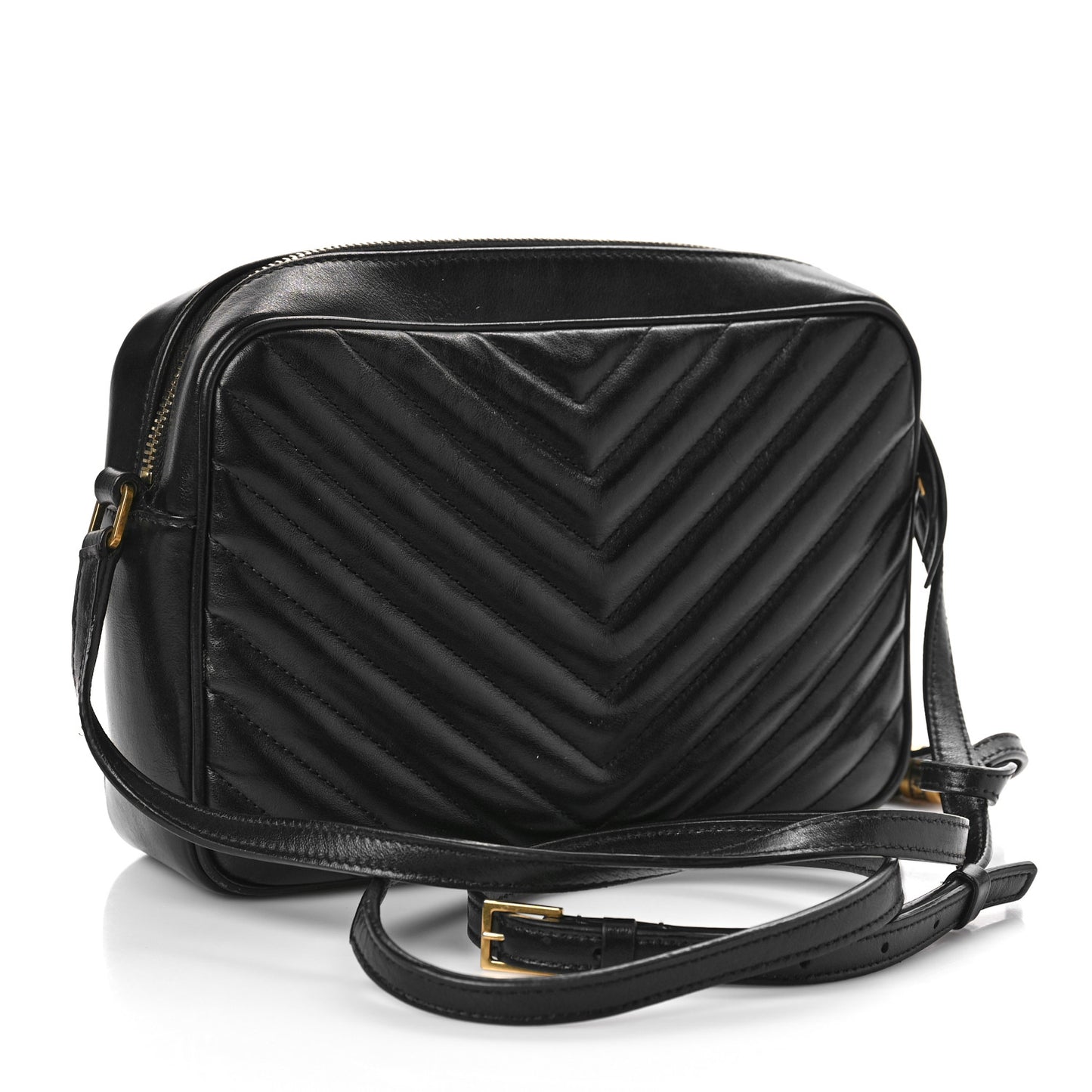 Calfskin Matelasse Monogram Lou Camera Bag Black