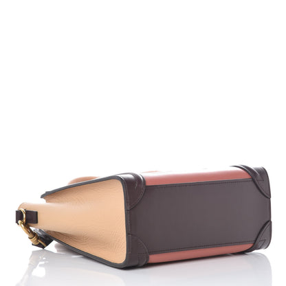 Celine Smooth Calfskin Bullhide Nano Tri-Color Luggage Terracotta 4 of 8
