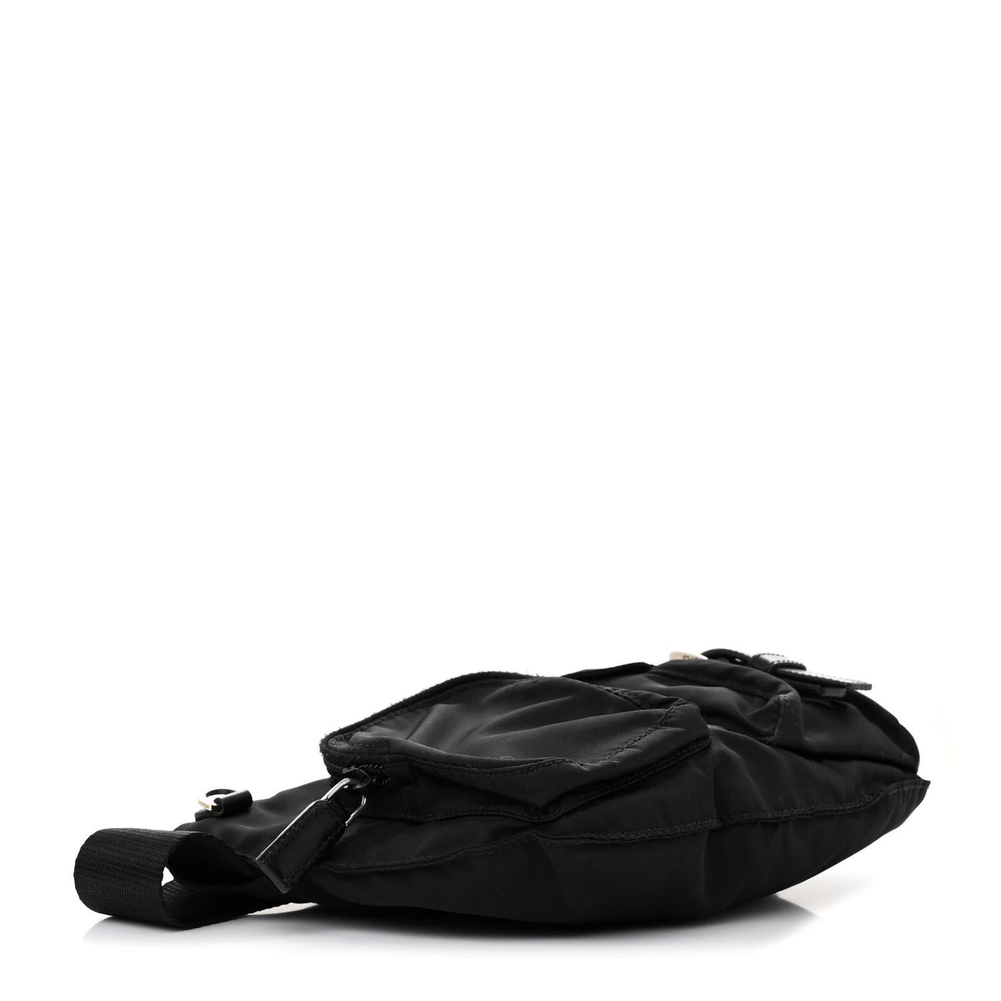 Tessuto Nylon Multi Pocket Belt Bag Black