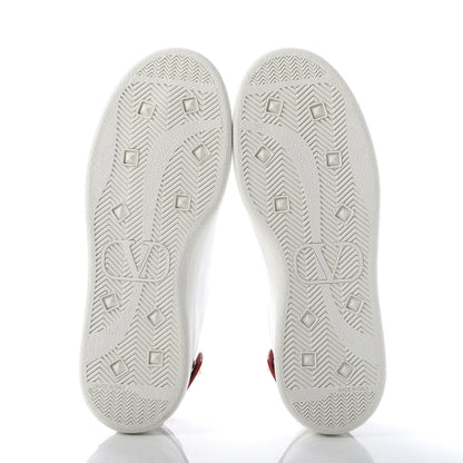 Valentino Garavani Calfskin Womens Backnet Sneakers 37 White Rosso Valentino 5 of 10