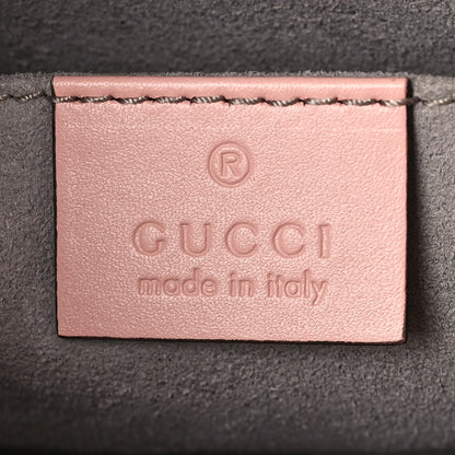 Gucci Nappa Bamboo Web Mini Nymphaea Top Handle Bag Perfect Pink Mystic White 6 of 9