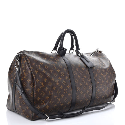Louis Vuitton Monogram Macassar Keepall Bandouliere 55 3 of 13