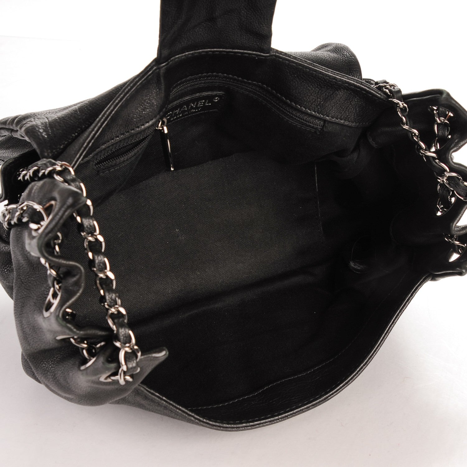 Chanel Calfskin Diamond Stitch Accordion Flap Black 5 of 9