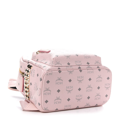 MCM Visetos Small Side Stud Stark Backpack Light Pink 3 of 8