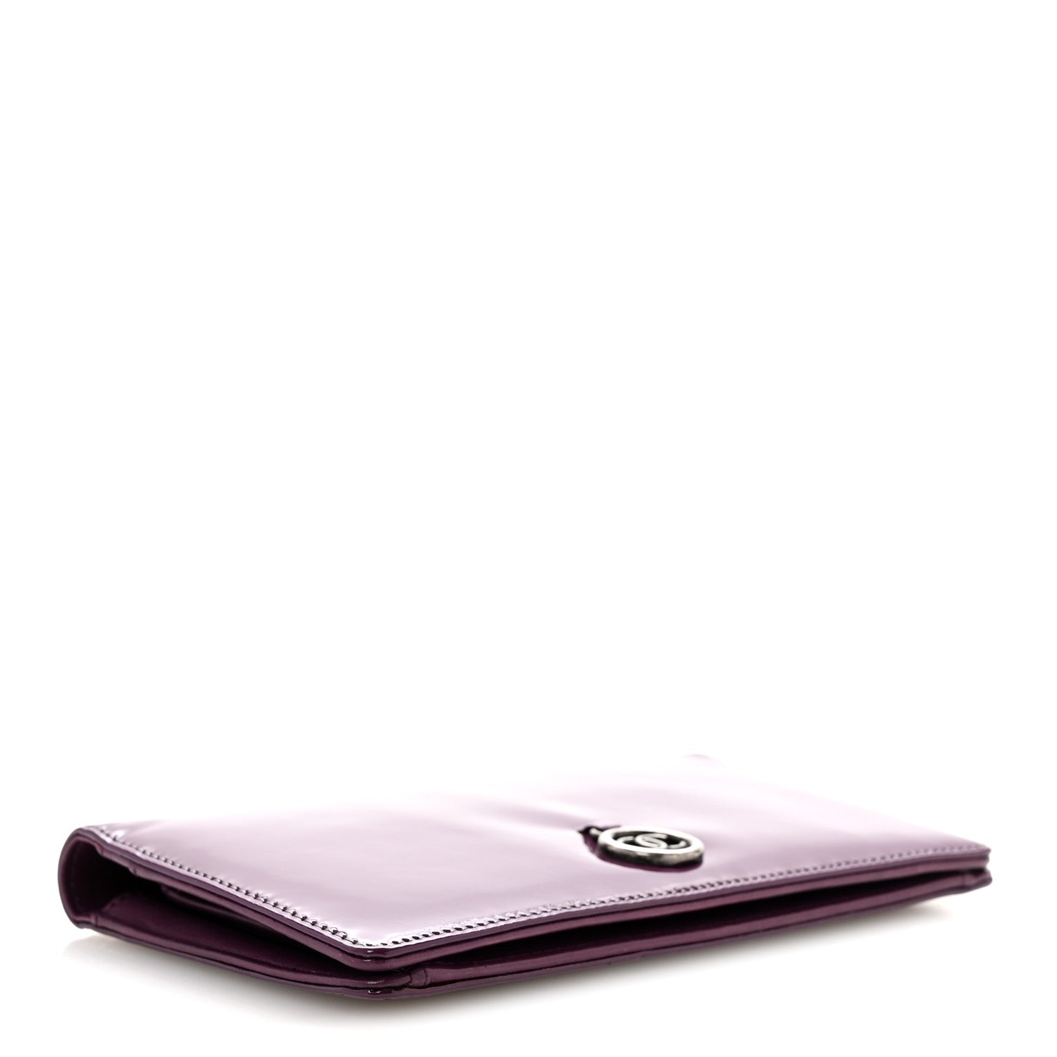 Chanel Patent Coco Cabas Yen Wallet Purple 4 of 11