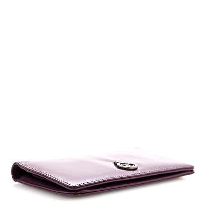 Chanel Patent Coco Cabas Yen Wallet Purple 4 of 11