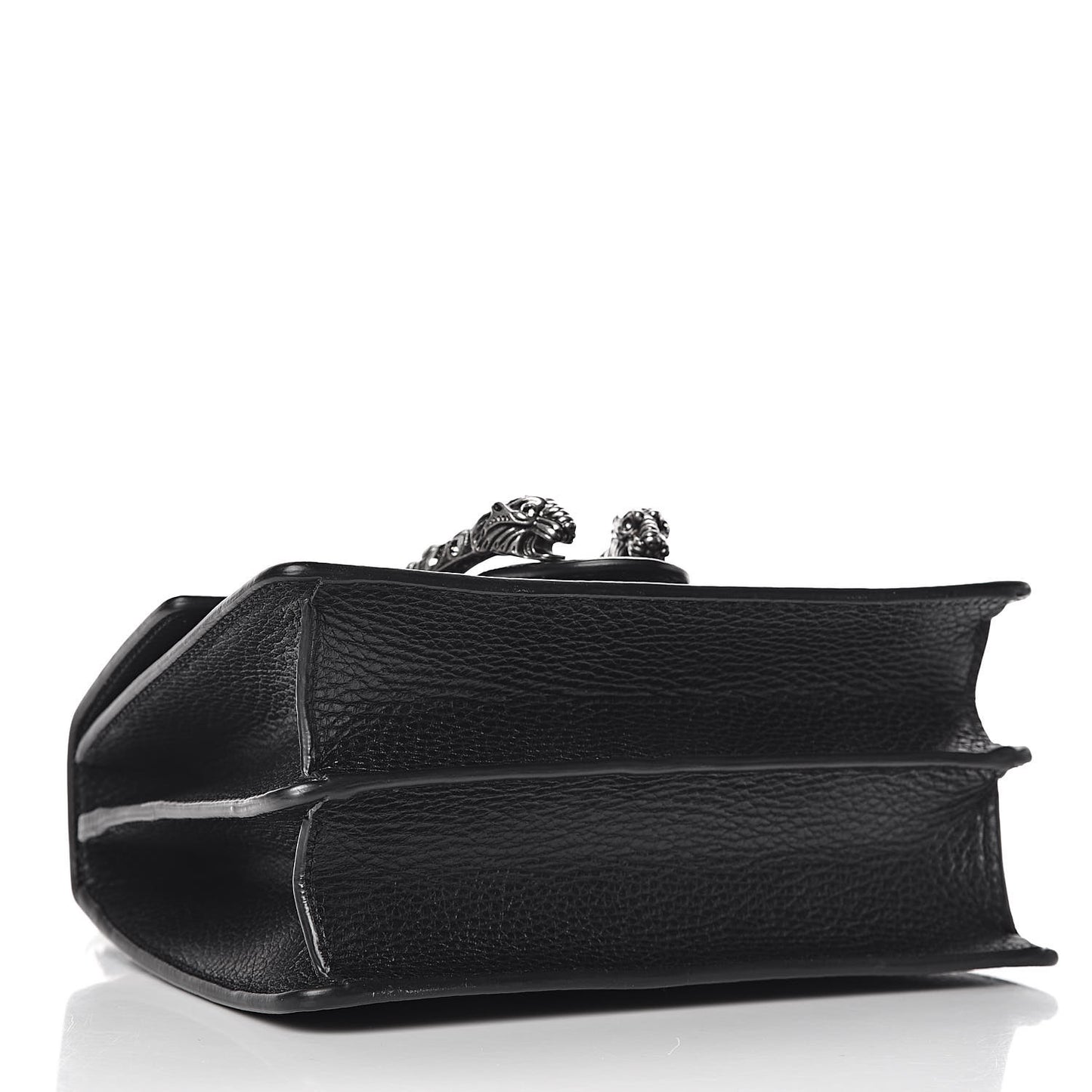 Dollar Calfskin Crystal Web Mini Dionysus Bamboo Top Handle Bag Black Black Diamond