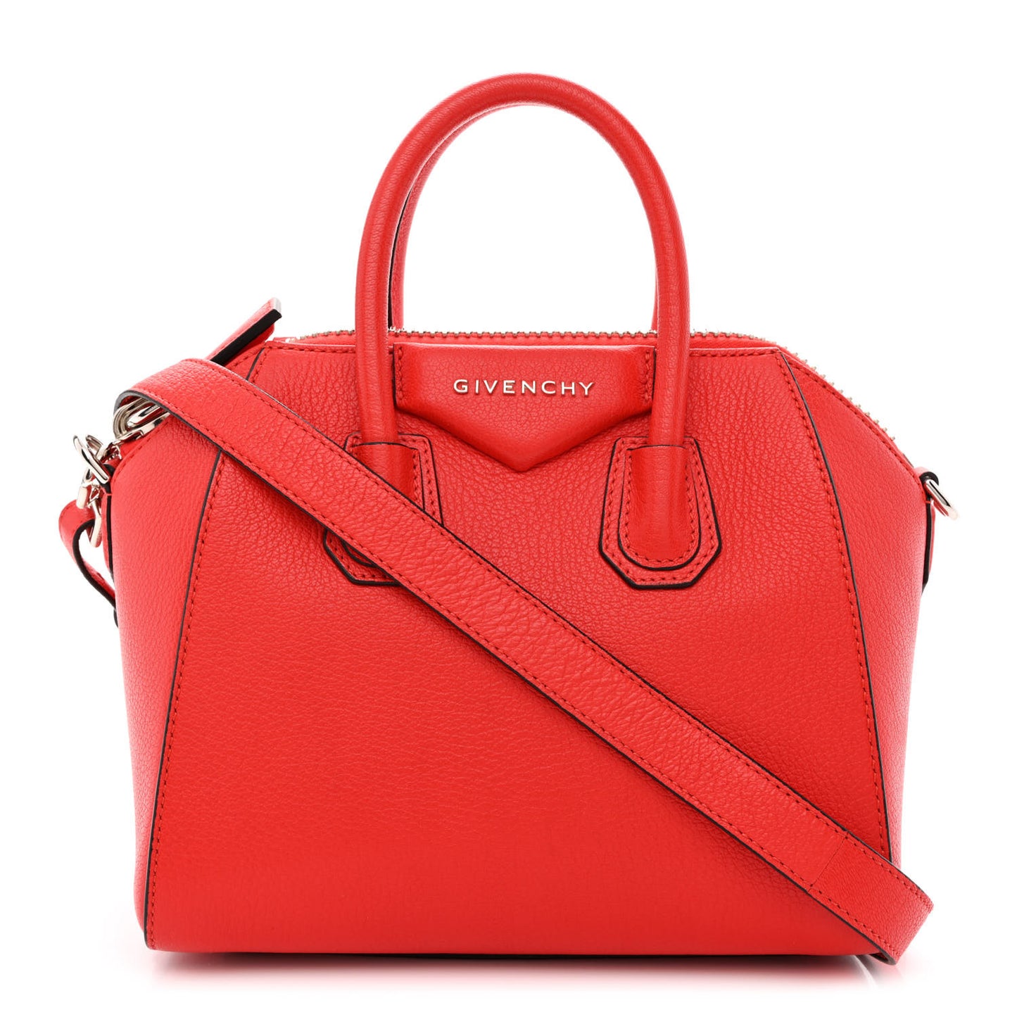 Sugar Goatskin Mini Antigona Pop Red