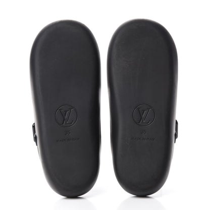 Louis Vuitton Monogram Sunbath Flat Mule Sandals 35 Black 5 of 8