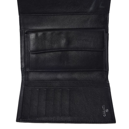Chanel Patent Calfskin Quilted Large Flap Wallet Black 5 of 9